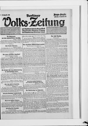 Berliner Volkszeitung vom 17.09.1919