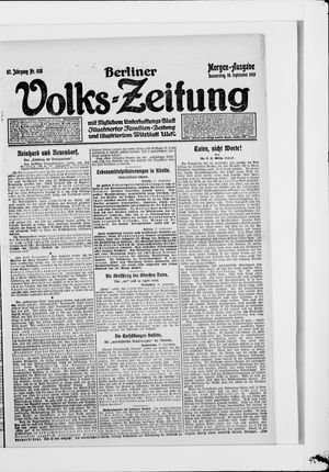 Berliner Volkszeitung vom 18.09.1919