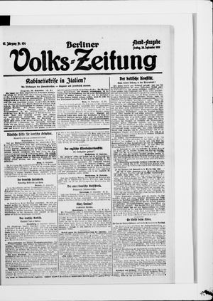 Berliner Volkszeitung vom 26.09.1919