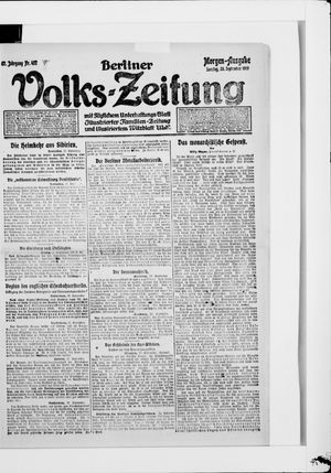 Berliner Volkszeitung vom 28.09.1919