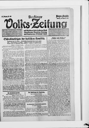 Berliner Volkszeitung on Sep 30, 1919