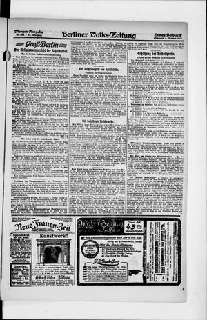 Berliner Volkszeitung vom 01.10.1919