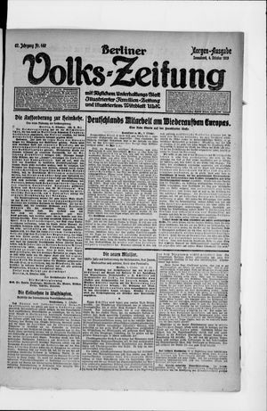 Berliner Volkszeitung vom 04.10.1919