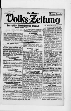 Berliner Volkszeitung vom 06.10.1919