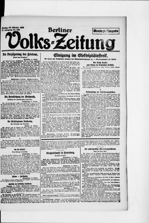 Berliner Volkszeitung vom 20.10.1919