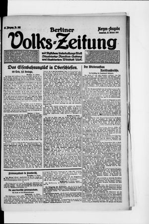 Berliner Volkszeitung vom 25.10.1919