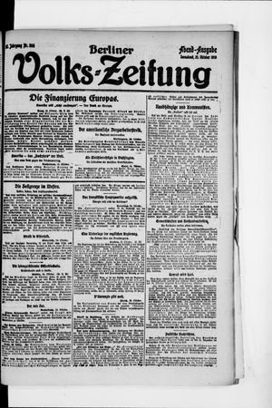 Berliner Volkszeitung vom 25.10.1919
