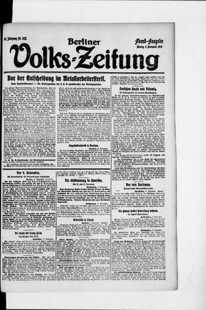 Berliner Volkszeitung vom 03.11.1919