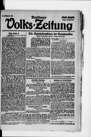 Berliner Volkszeitung vom 07.11.1919