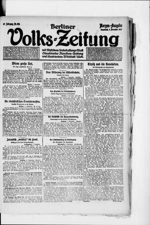 Berliner Volkszeitung vom 08.11.1919