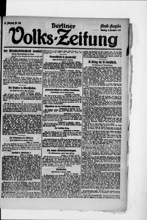 Berliner Volkszeitung vom 11.11.1919