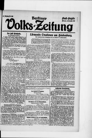 Berliner Volkszeitung vom 12.11.1919