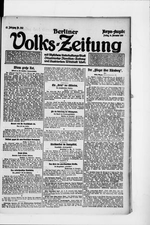 Berliner Volkszeitung vom 14.11.1919
