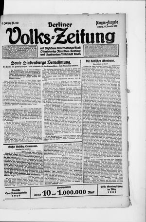 Berliner Volkszeitung vom 18.11.1919