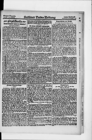 Berliner Volkszeitung vom 29.11.1919