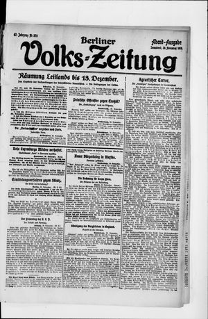 Berliner Volkszeitung vom 29.11.1919