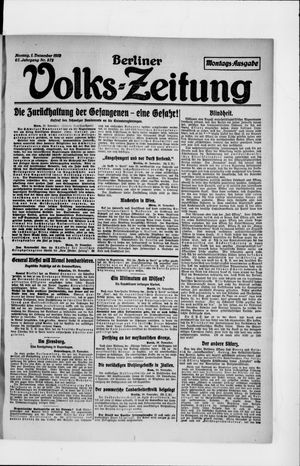 Berliner Volkszeitung vom 01.12.1919