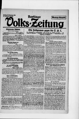 Berliner Volkszeitung vom 15.12.1919
