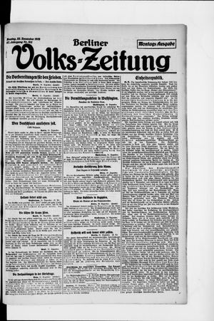 Berliner Volkszeitung vom 22.12.1919