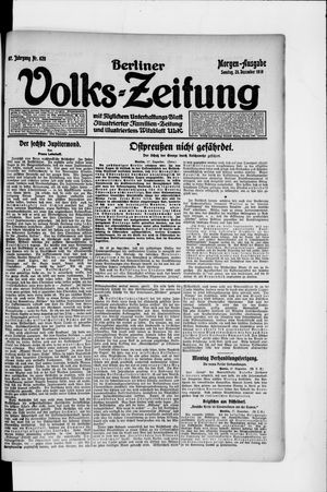 Berliner Volkszeitung vom 28.12.1919