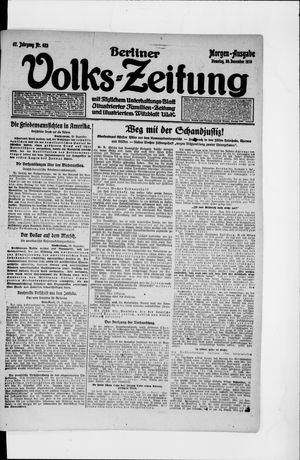 Berliner Volkszeitung vom 30.12.1919
