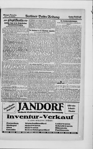 Berliner Volkszeitung vom 06.01.1920