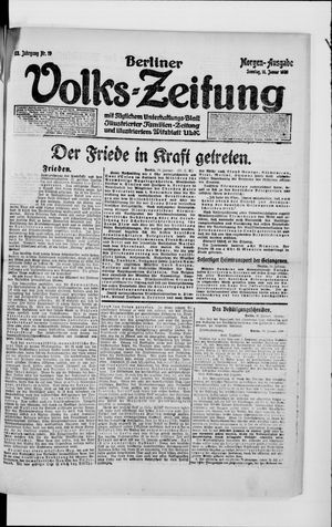 Berliner Volkszeitung on Jan 11, 1920