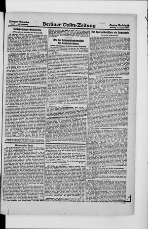 Berliner Volkszeitung on Jan 11, 1920