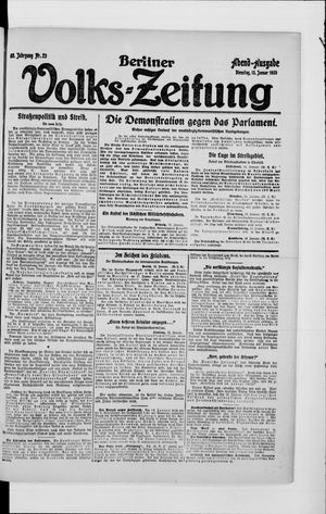 Berliner Volkszeitung on Jan 13, 1920