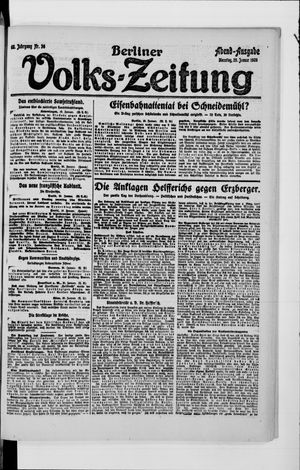 Berliner Volkszeitung on Jan 20, 1920