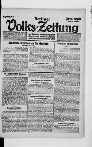 Berliner Volkszeitung vom 23.01.1920