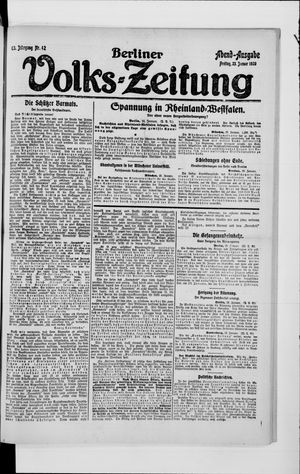 Berliner Volkszeitung vom 23.01.1920