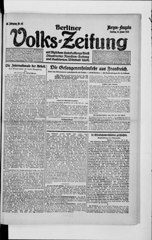 Berliner Volkszeitung vom 25.01.1920