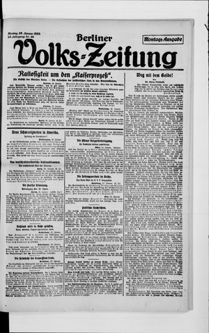 Berliner Volkszeitung vom 26.01.1920