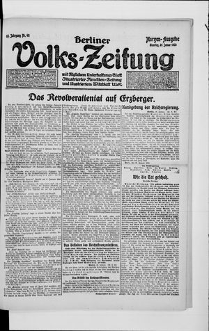 Berliner Volkszeitung on Jan 27, 1920