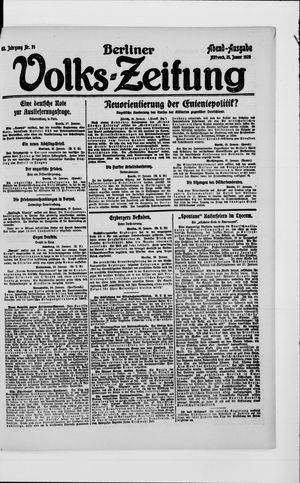 Berliner Volkszeitung vom 28.01.1920