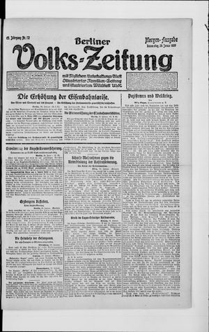 Berliner Volkszeitung on Jan 29, 1920