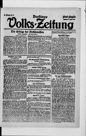 Berliner Volkszeitung vom 31.01.1920