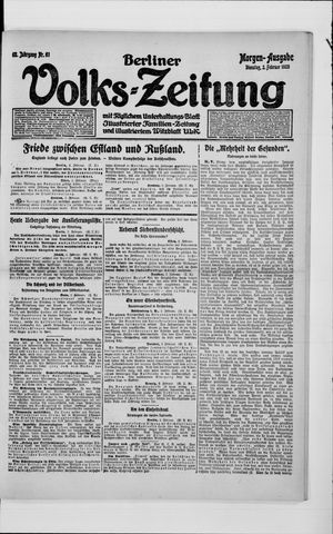 Berliner Volkszeitung vom 03.02.1920
