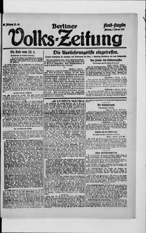 Berliner Volkszeitung vom 04.02.1920