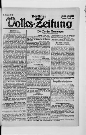 Berliner Volkszeitung on Feb 7, 1920