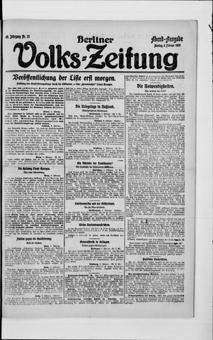 Berliner Volkszeitung on Feb 9, 1920