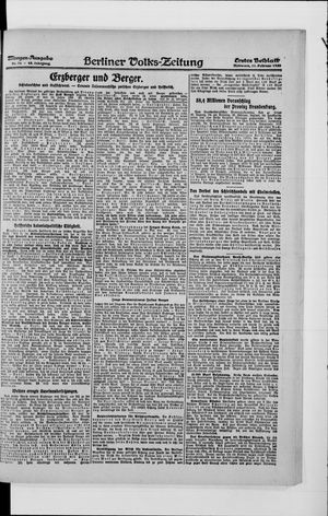 Berliner Volkszeitung on Feb 11, 1920