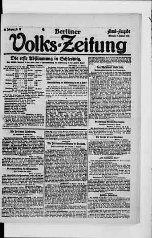 Berliner Volkszeitung vom 11.02.1920