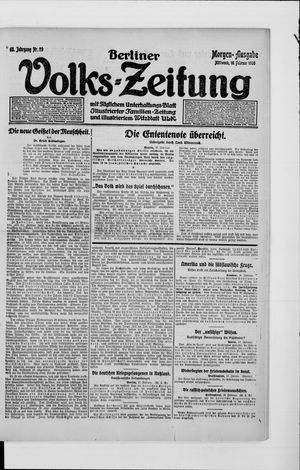 Berliner Volkszeitung on Feb 18, 1920