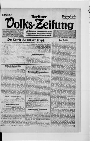 Berliner Volkszeitung vom 19.02.1920