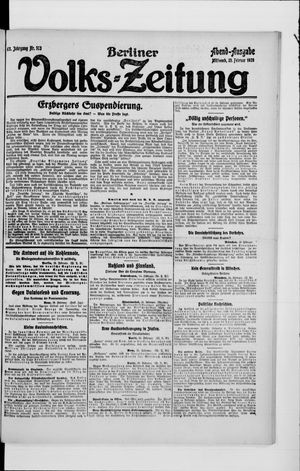 Berliner Volkszeitung vom 25.02.1920
