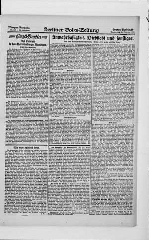 Berliner Volkszeitung on Feb 26, 1920
