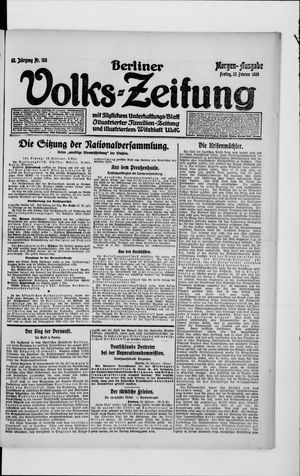 Berliner Volkszeitung on Feb 27, 1920
