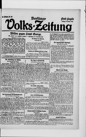 Berliner Volkszeitung vom 27.02.1920